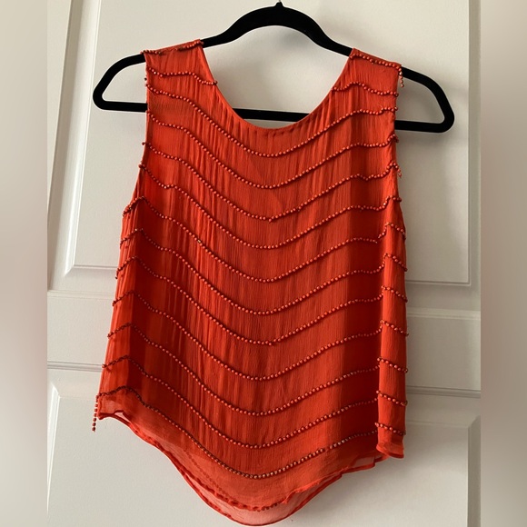 Alice + Olivia Orange Bead Top - Picture 3 of 6
